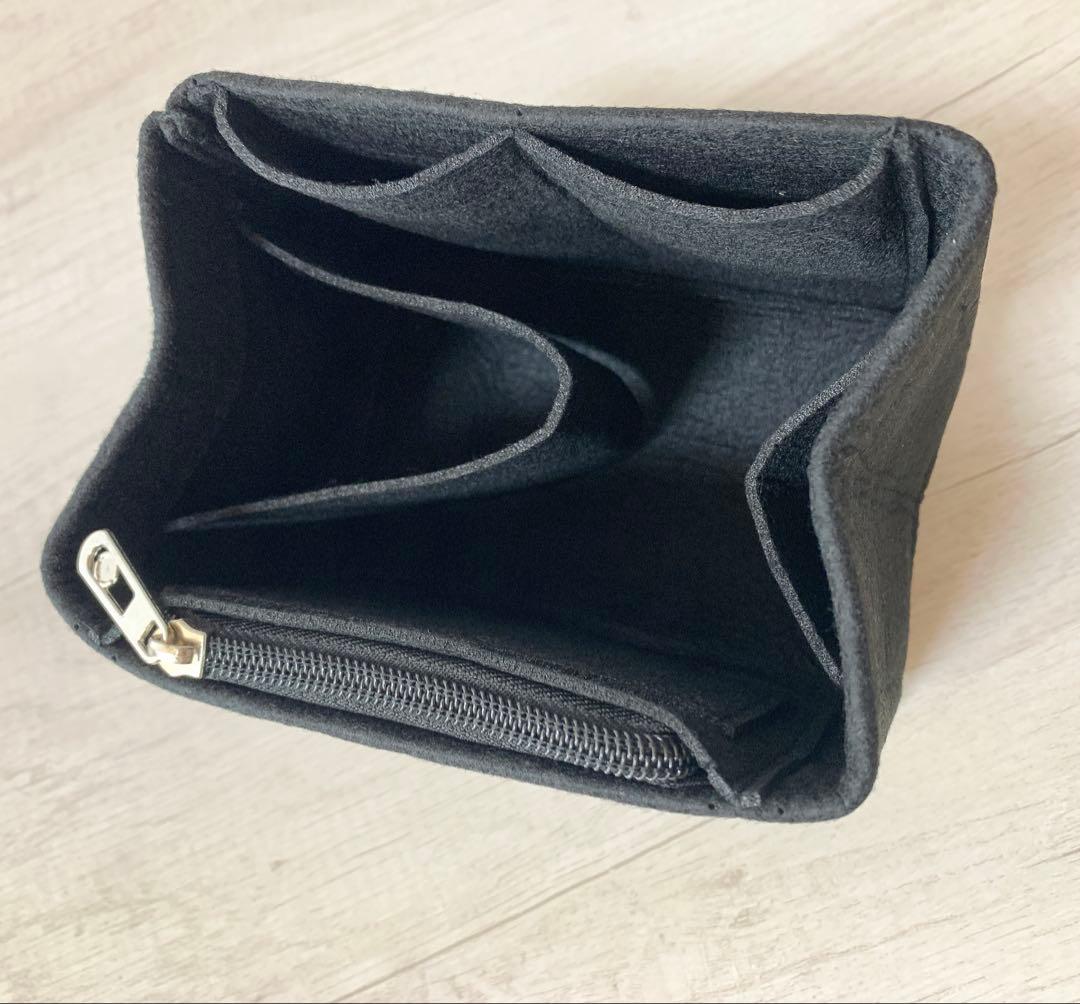 ネイビー×ブラック 高級本革 キャンバス トリヨン バケツ キューブバッグ PM