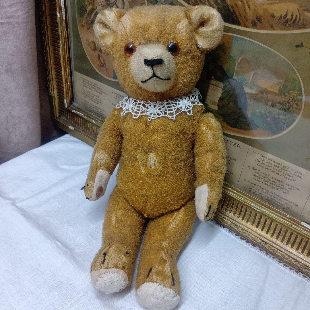 ♥フランスからやって来た優しいお顔のアンティーク　テディベア♥