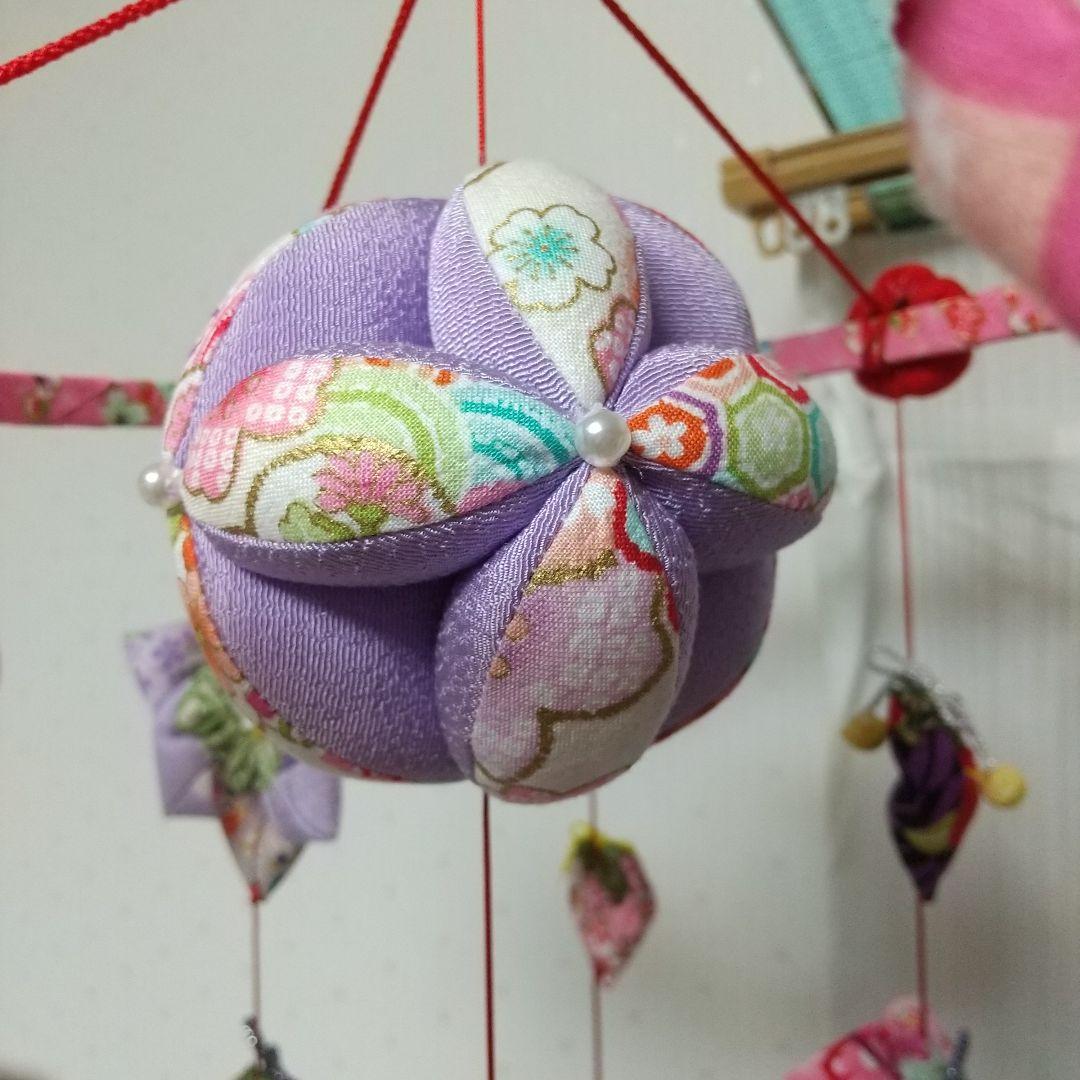 10連 102個 艶やか♪華やか♪ちりめん細工 つるし飾り 80cm