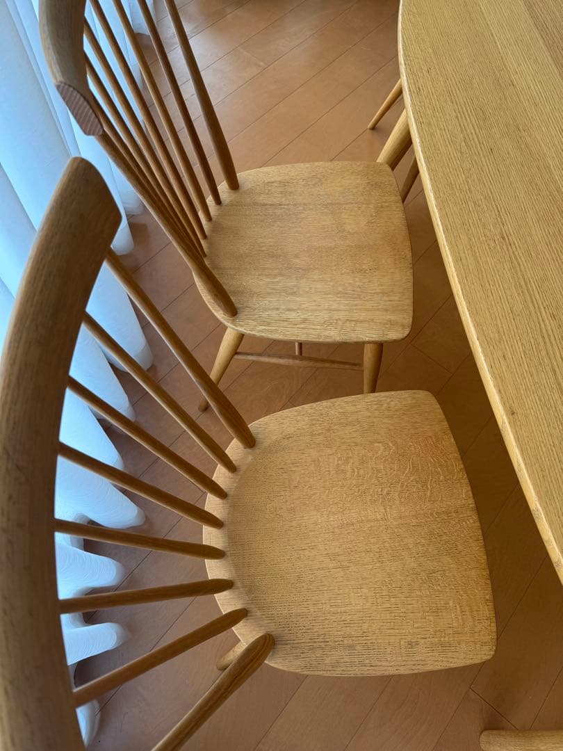 ジャム　ダイニングテーブルセット　テーブル、椅子4つ、ベンチ