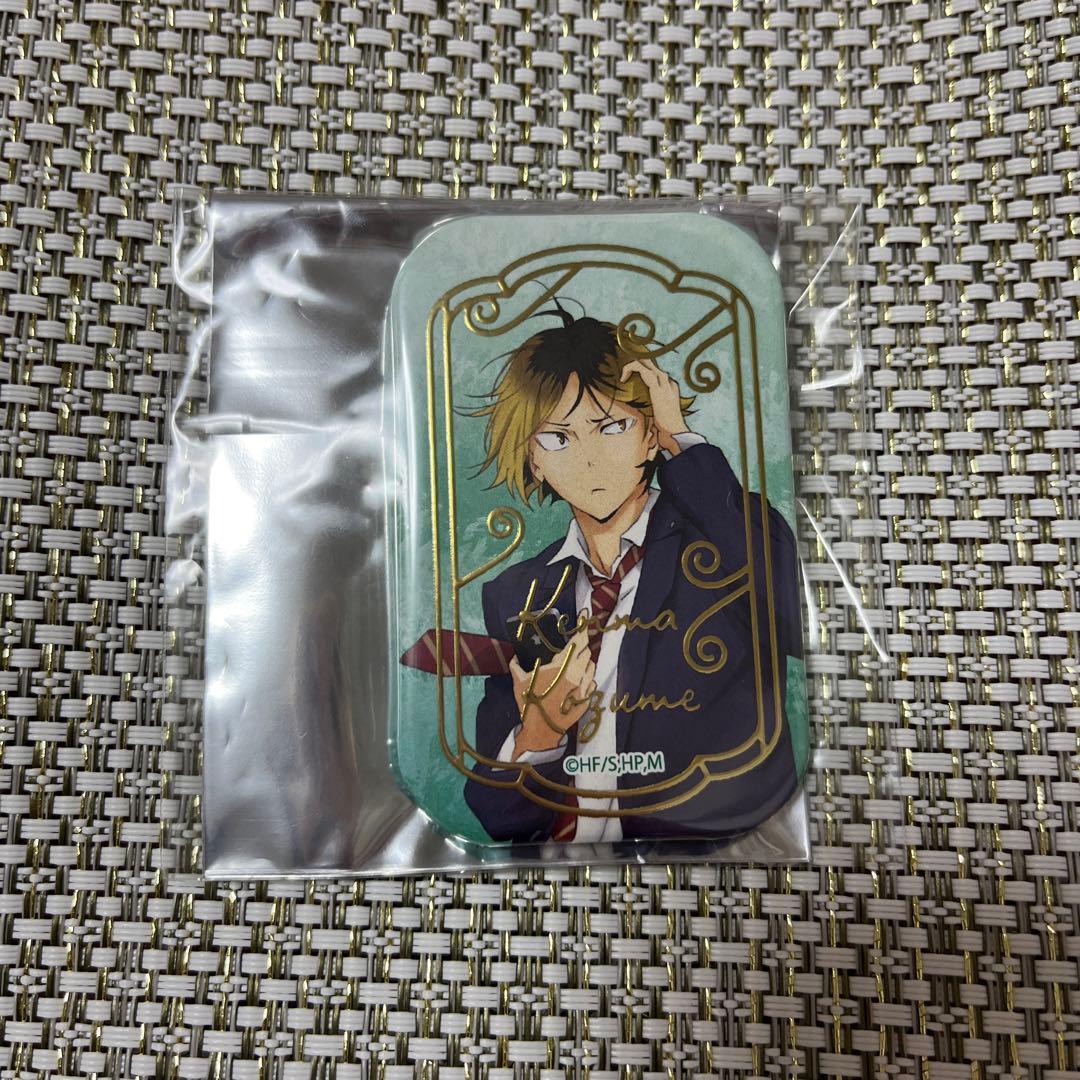 ハイキュー！！ 孤爪研磨 セブンネット スクエア缶バッジ 箔押 し