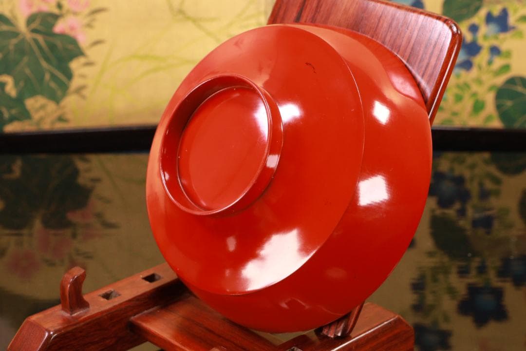 時代輪島塗 草花蒔絵 吸物椀 十客 木製 茶道具 懐石 菓子 BJ134