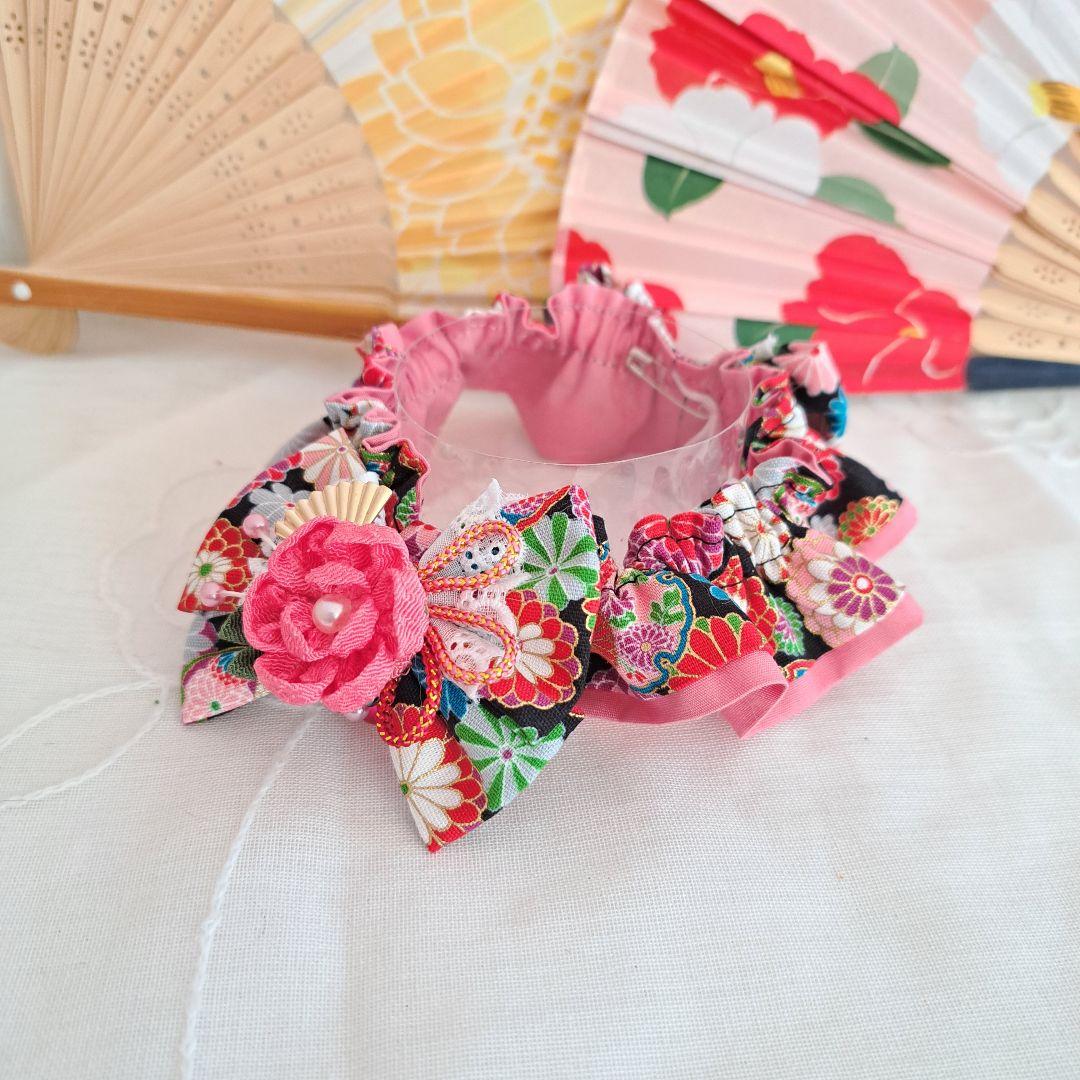 短毛シュシュ(パープル②)わんちゃん猫ちゃん用 短毛シュシュつまみ