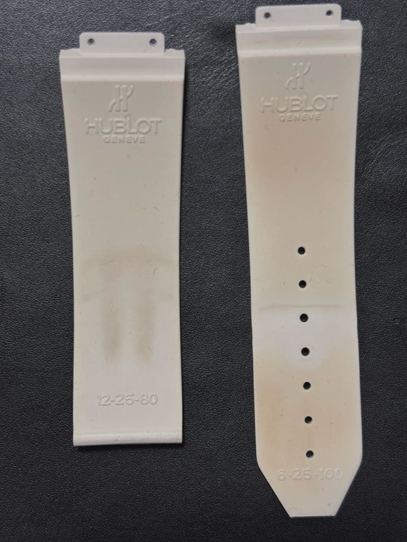 純正本物　銀座店購入　Hublot ビッグバンホワイトラバーベルト