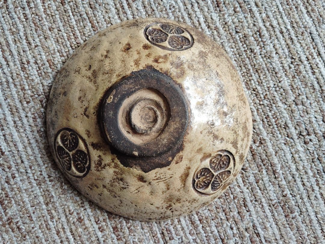 徳川家御用三葉葵紋平茶碗