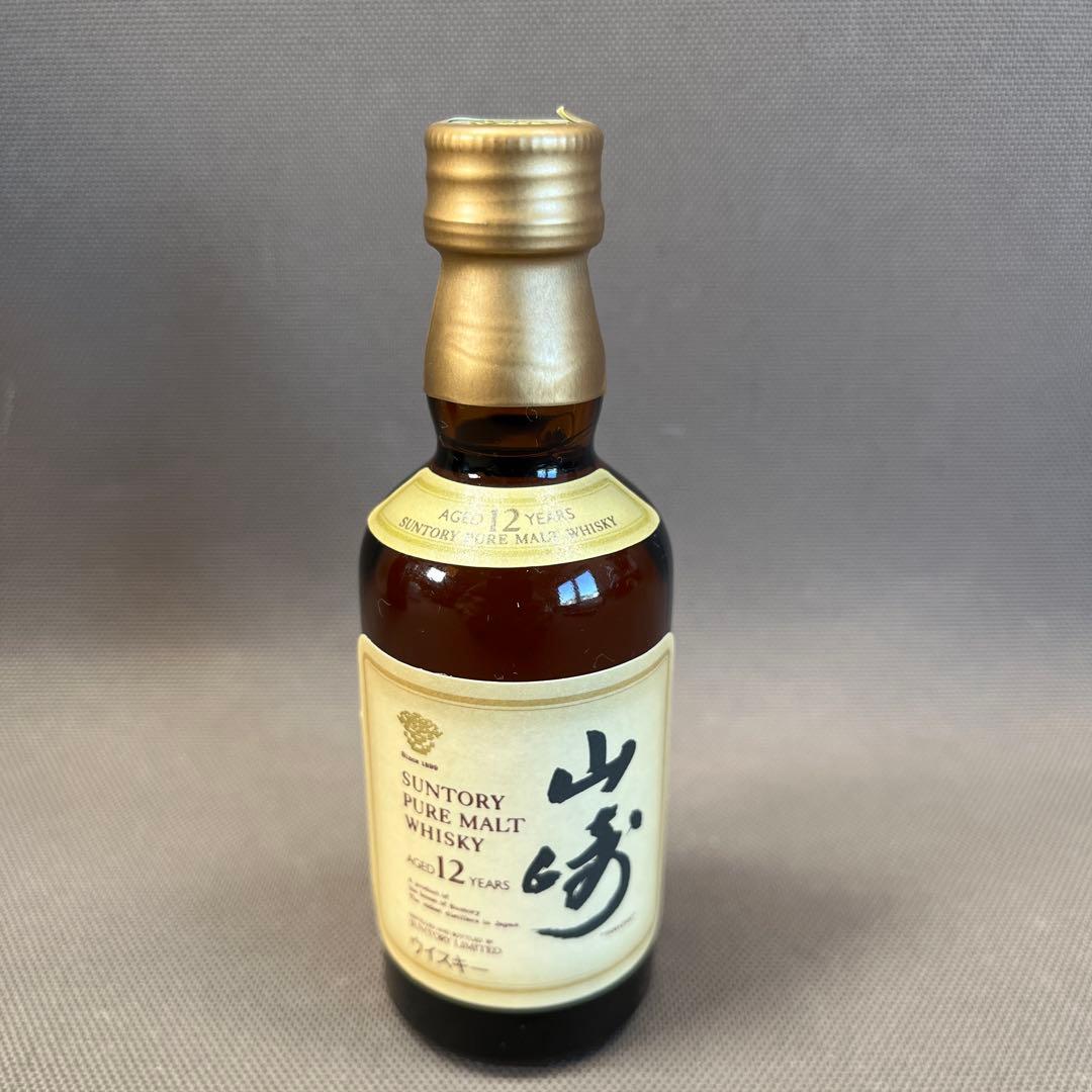 山崎 12年 ピュアモルトウイスキー 50ml 響マーク ミニチュアボトル