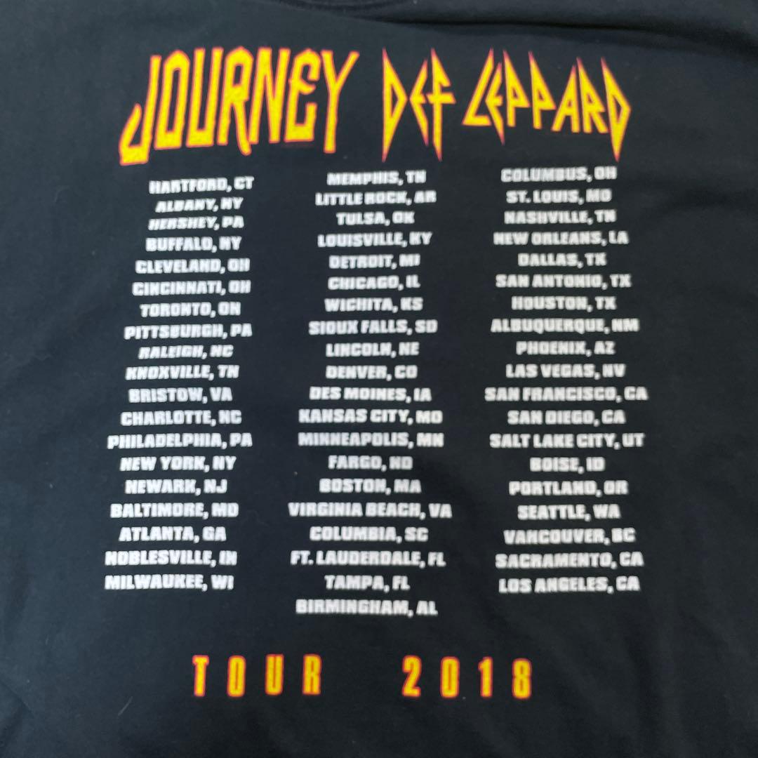 フェイド感Journey Def Leppard 2018 ツアーTシャツ タレントグッズ