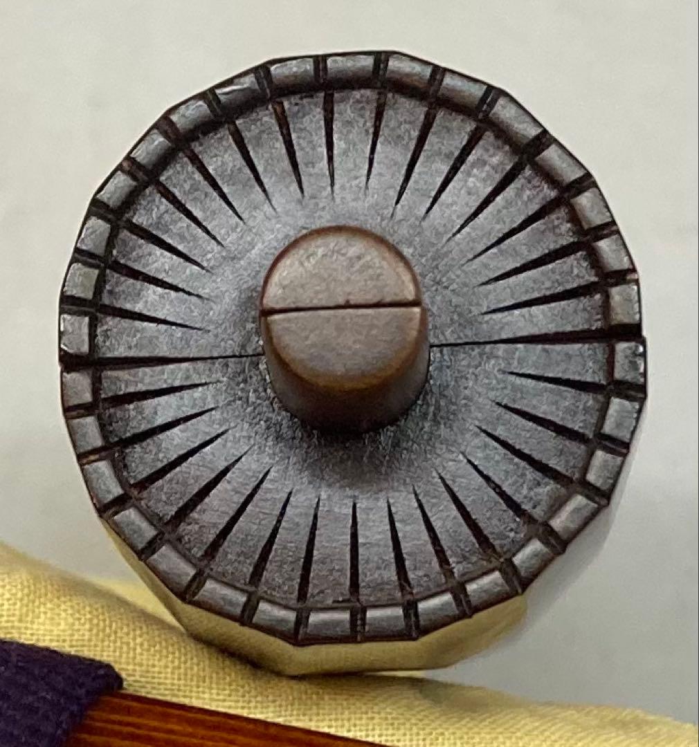 B252h 「末広香合」篠原如雪作 共布共箱 傘 木製 漆塗 讃岐 茶道具