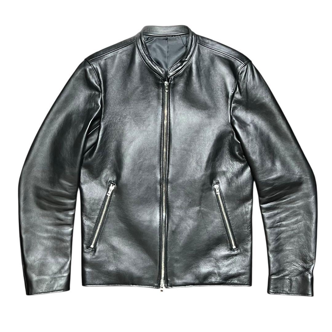 LIDnM リドム ブラック レザーシングルライダースジャケット Lサイズ