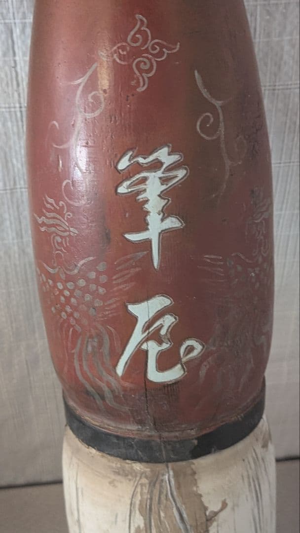 伝統的な木製筆の置物　骨董品 木工芸 :: 木彫 水鳥 大 インド | COTTOU.JP 骨董の通販マーケットプレイス