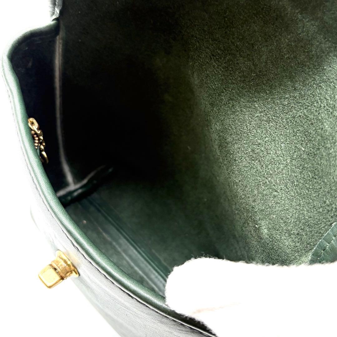 美品✨オールドコーチ ショルダーバッグ 斜め掛け ターンロック グリーン