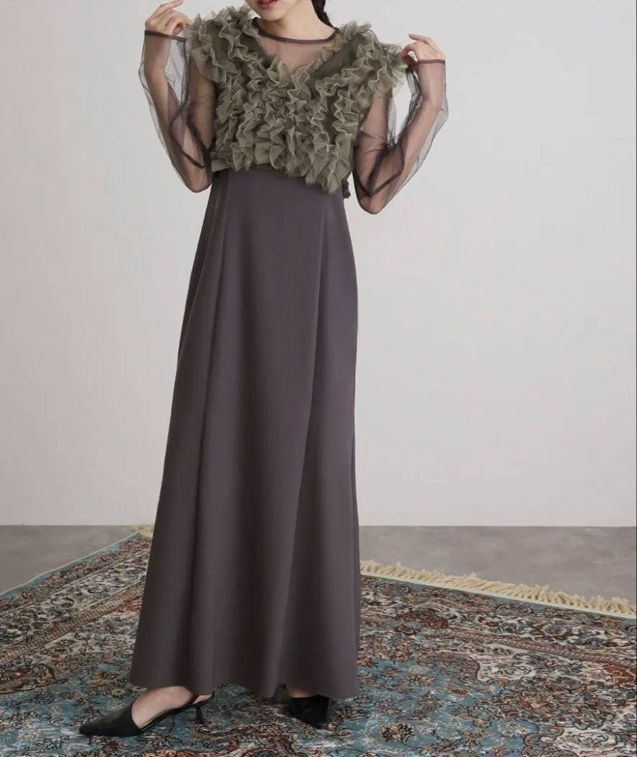 袖あり&ミモレ丈同窓会3点セット 結婚式 フォーマルオケージョンドレス