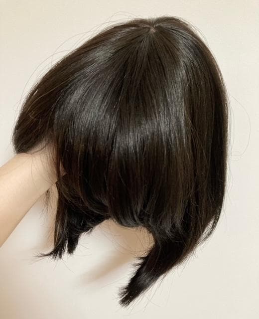 ウィッグ　ボブ　人毛100％　ナチュラルブラック　未使用品