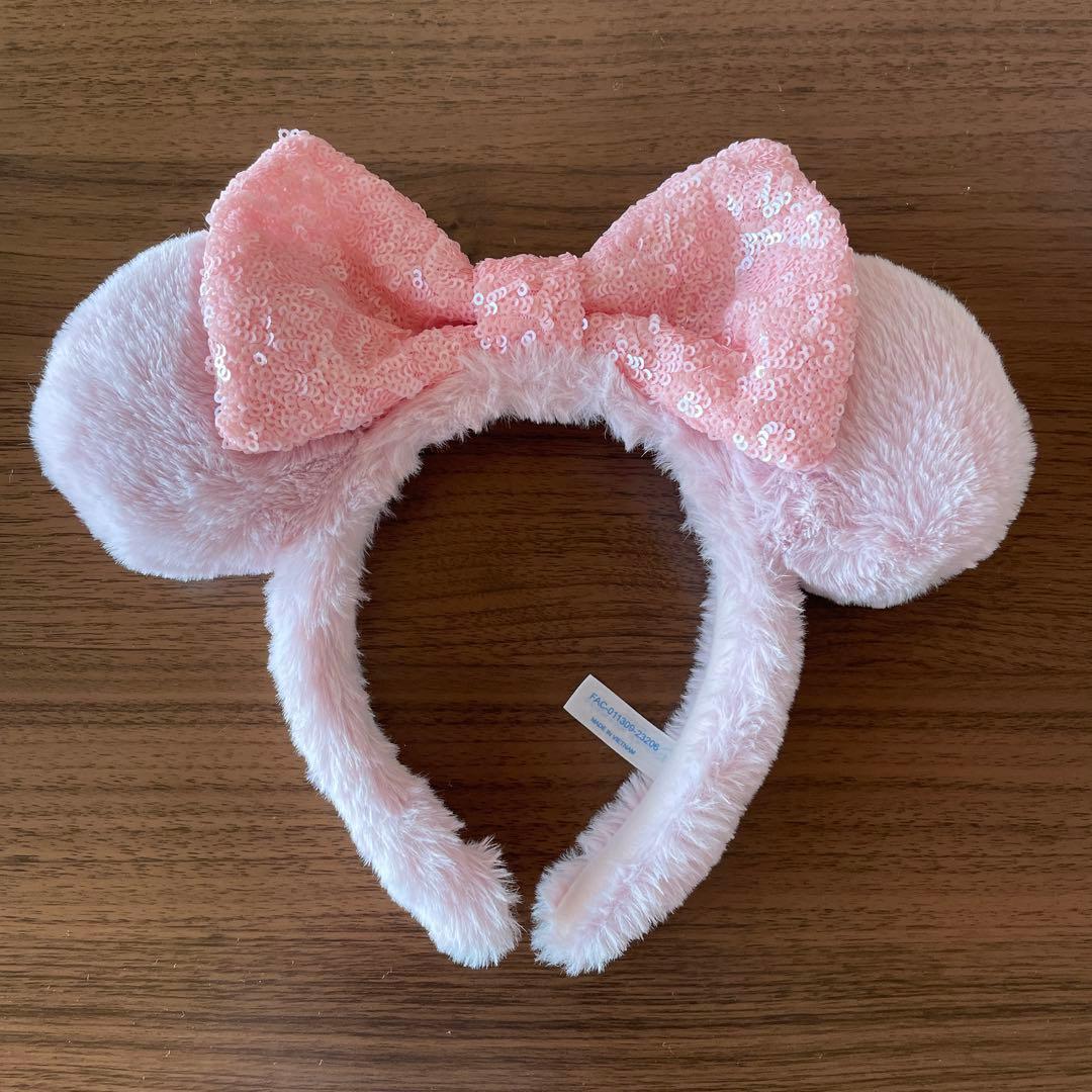ディズニー ミニー カチューシャ ピンク もこもこ - メルカリ