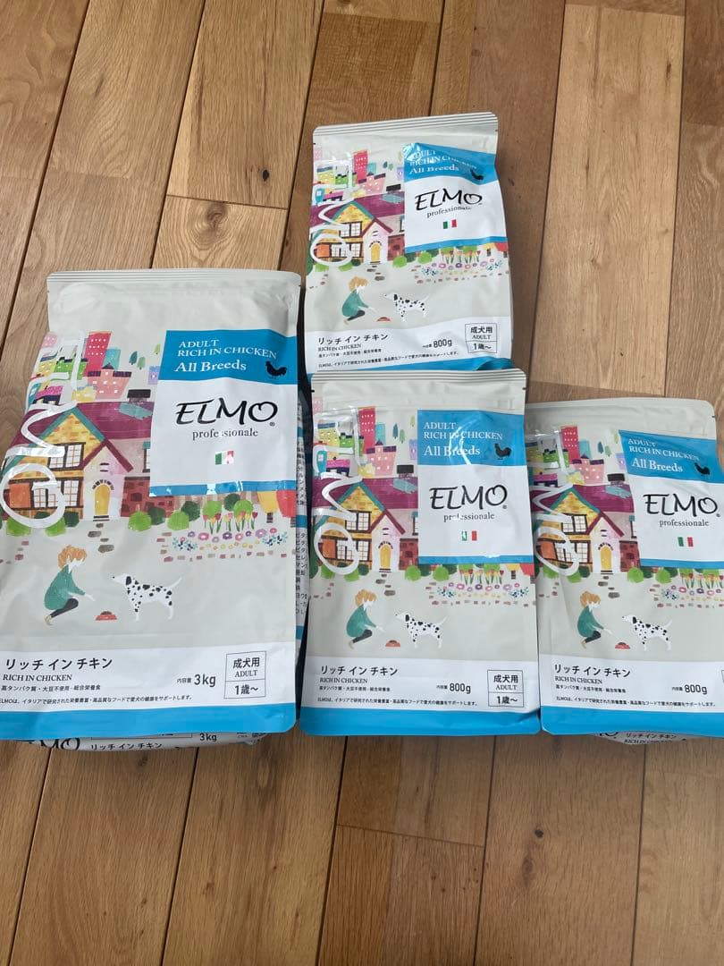 ELMO ドッグフード リッチインチキン 3kg×1 800g×3