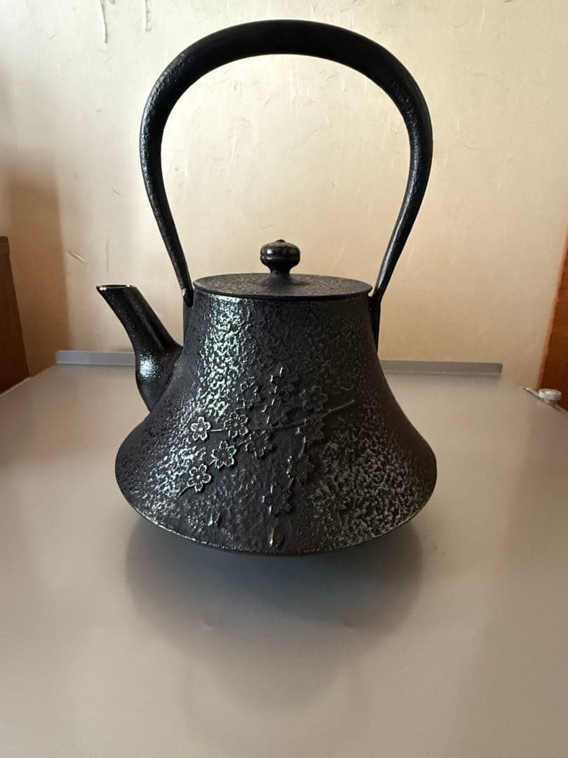 南部鉄器 花つぼみ＆木目模様