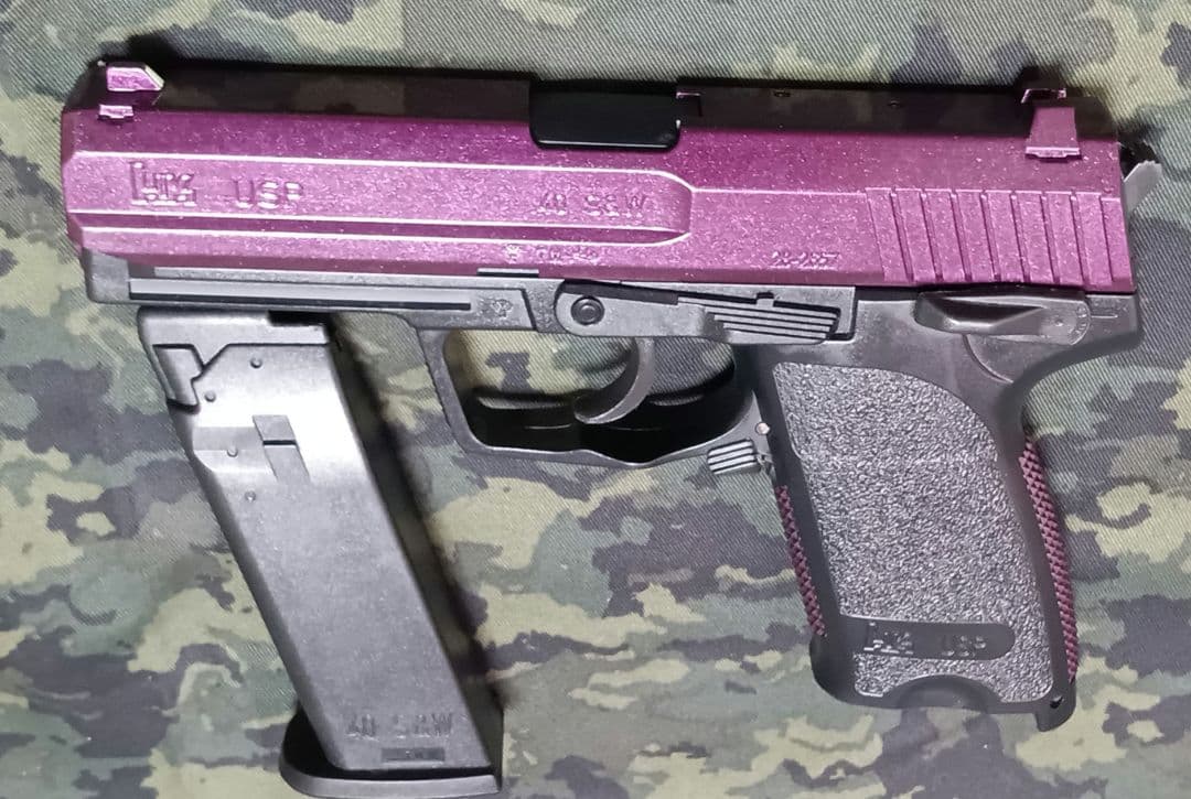 ファッションパープル塗装USP マルイ エアコッキングガン 対象年齢18歳以上