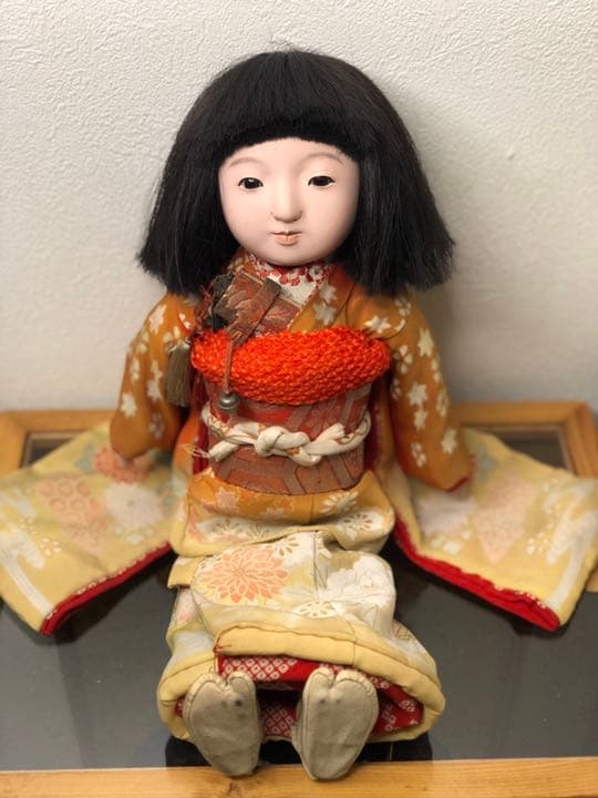 市松人形 音羽 市松人形 音羽 52cm 在銘 アンティークドール 市松