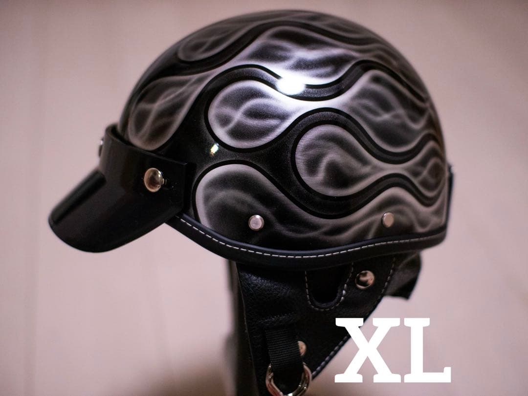 XL 新品未使用　ポリヘル　ポリス　ヘルメット バイク　黒シルバーフレア