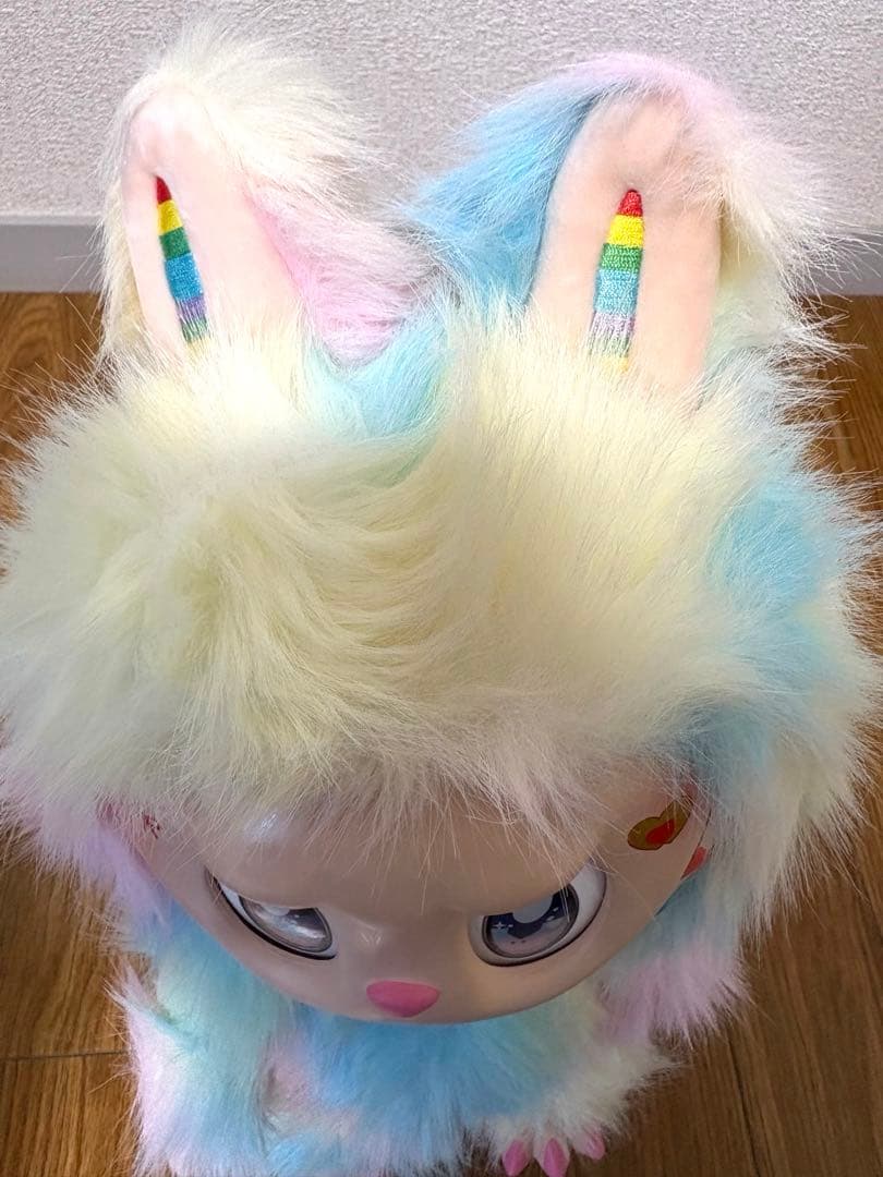 ZIMOMO ジモモ　38CM ぬいぐるみ ♡LABUBU レインボー