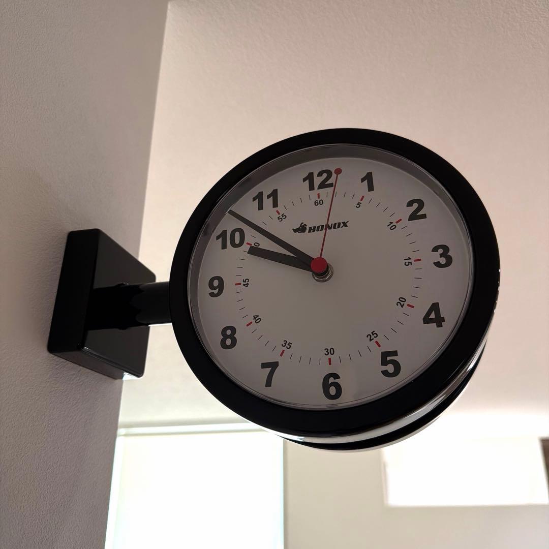 値下げ DOUBLE FACE CLOCK 170D BLACK