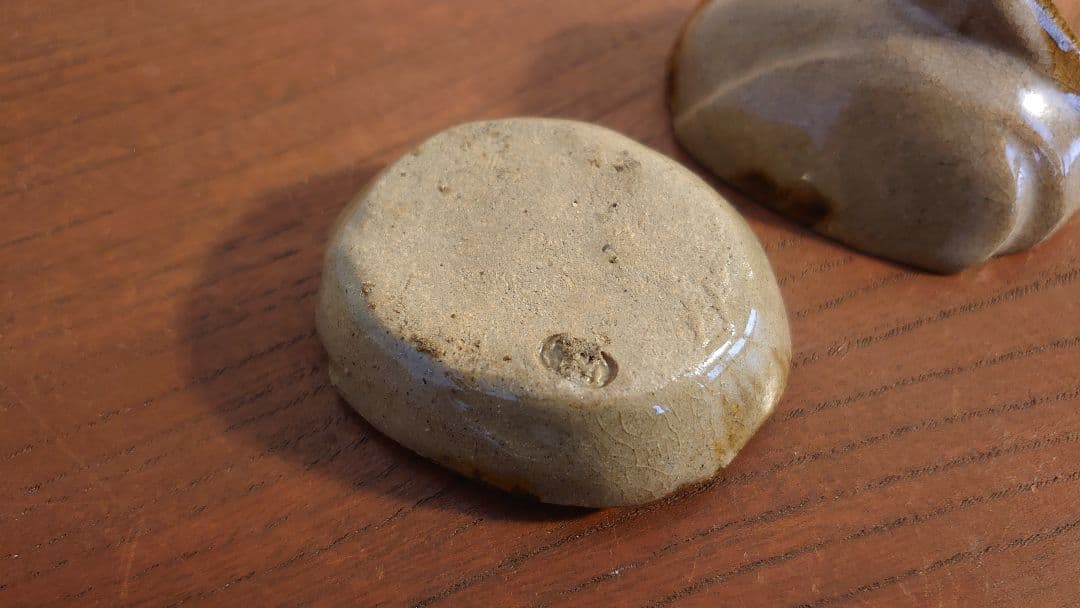 京焼　白磁　香合　鶴香合　茶道具　アンティーク香合　江戸期　古美術 　１客