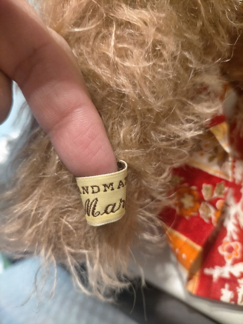 3 8/6 ハンドメイド　テディベア　くま　MARJAN ぬいぐるみ　人形