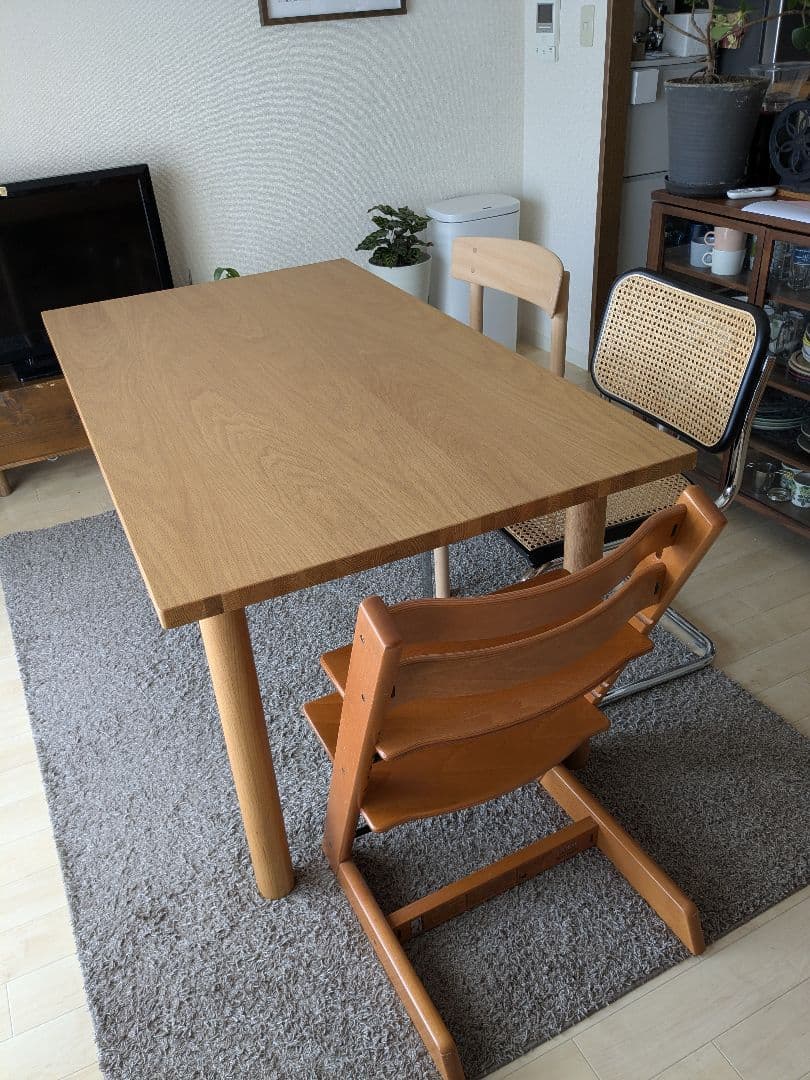 無印良品 木製テーブル天板 140×80cm　脚4本組