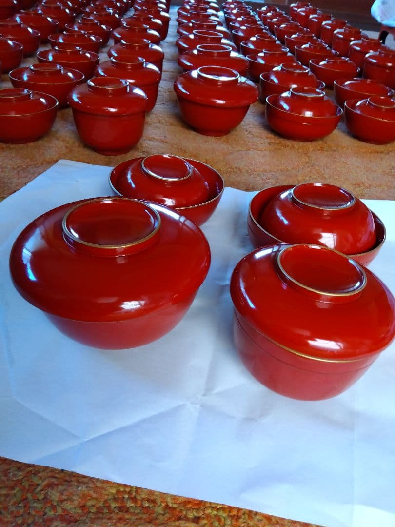 【キンたん】赤い漆器椀4種 10個セット