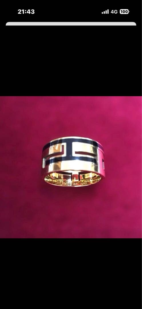 HERMESムーブアッシュゴールドリング美品