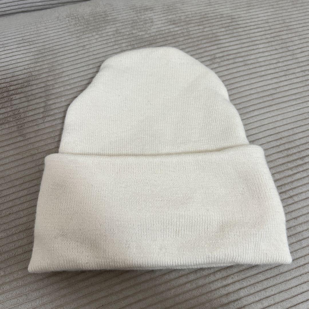 GUCCI 正規品 箱付き ホワイト ロゴニット帽 Mサイズ