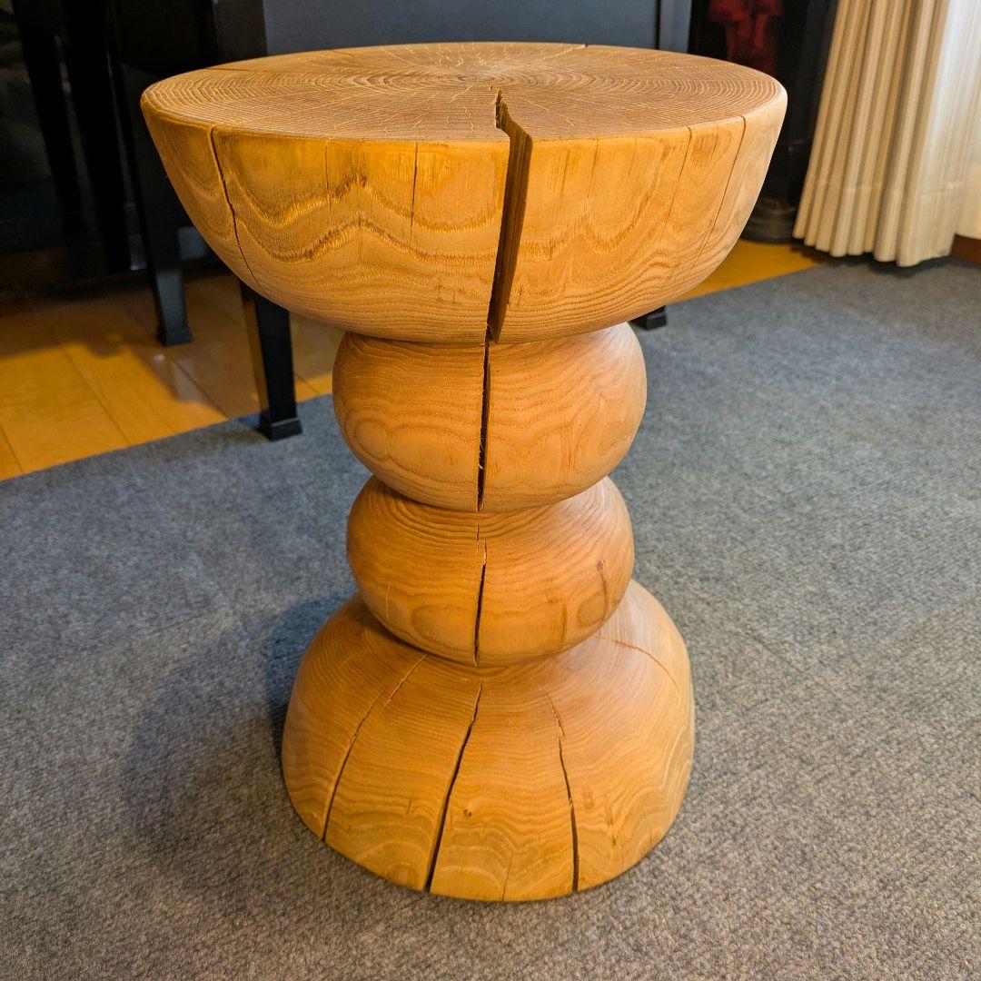 :)　栗　天然木　丸太　椅子　スツール　高さ約40㎝
