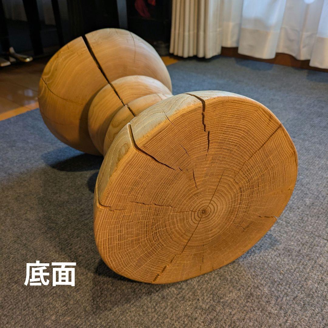 :)　栗　天然木　丸太　椅子　スツール　高さ約40㎝