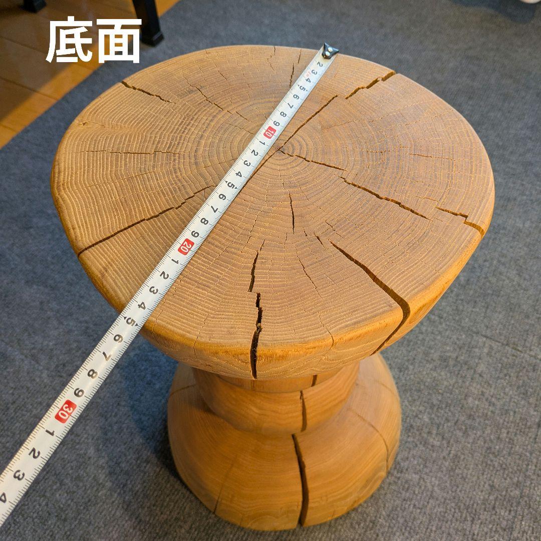 :)　栗　天然木　丸太　椅子　スツール　高さ約40㎝