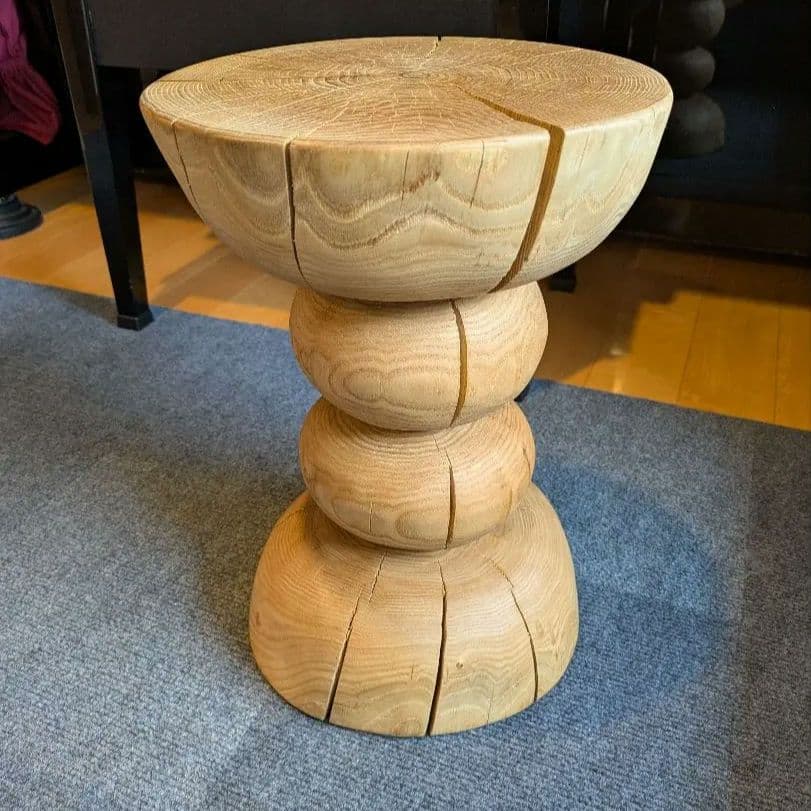 :)　栗　天然木　丸太　椅子　スツール　高さ約40㎝