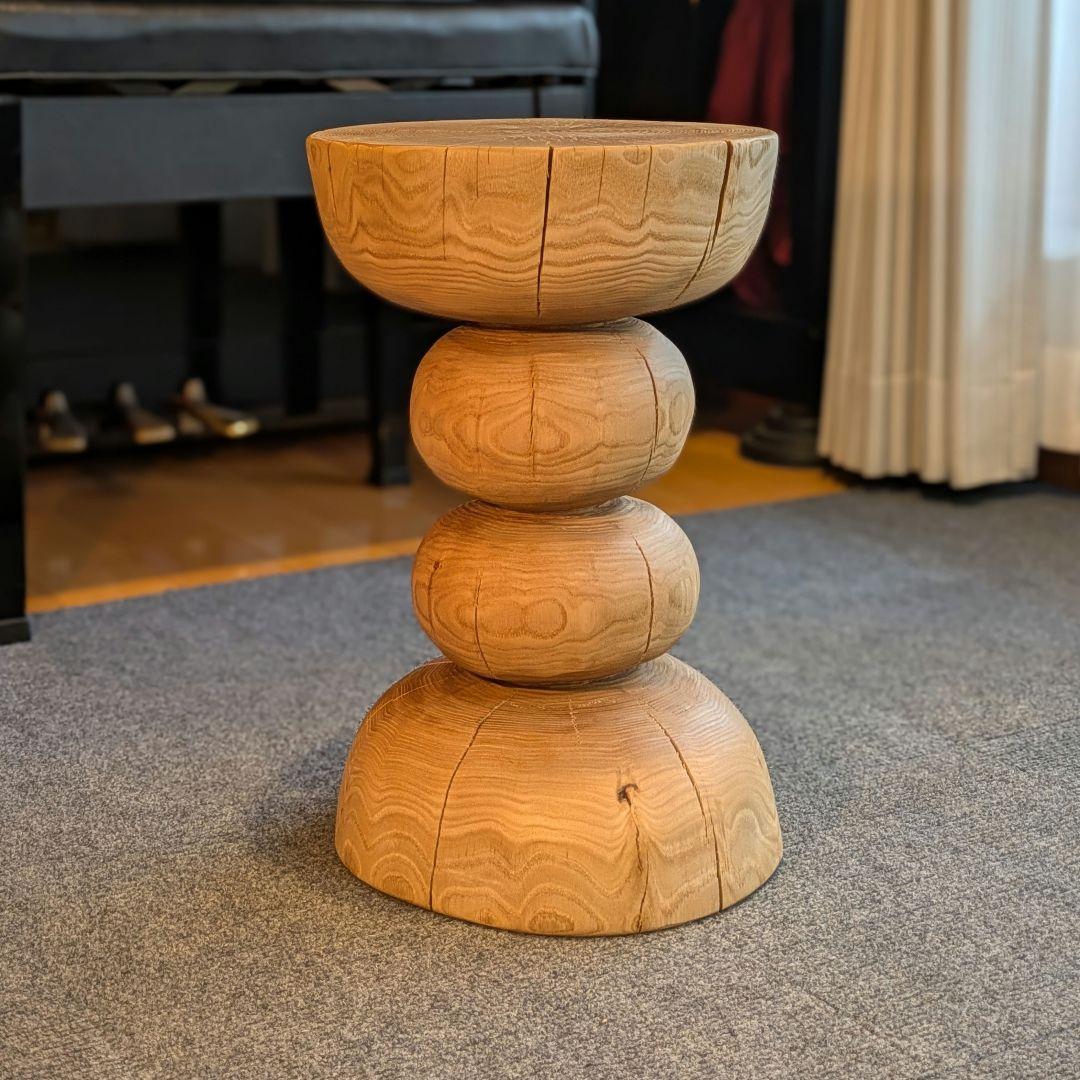 :)　栗　天然木　丸太　椅子　スツール　高さ約40㎝