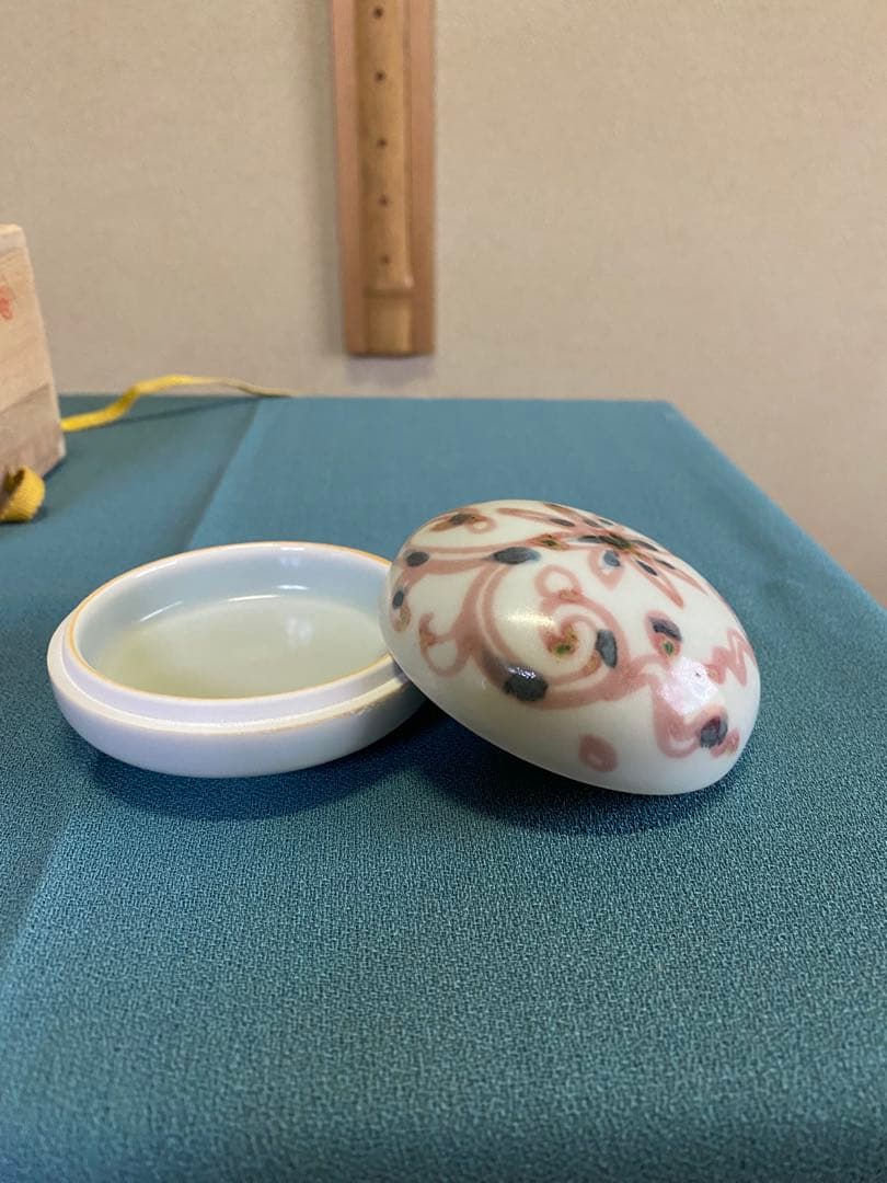 茶道具/香盆 釉裏紅 一位窯