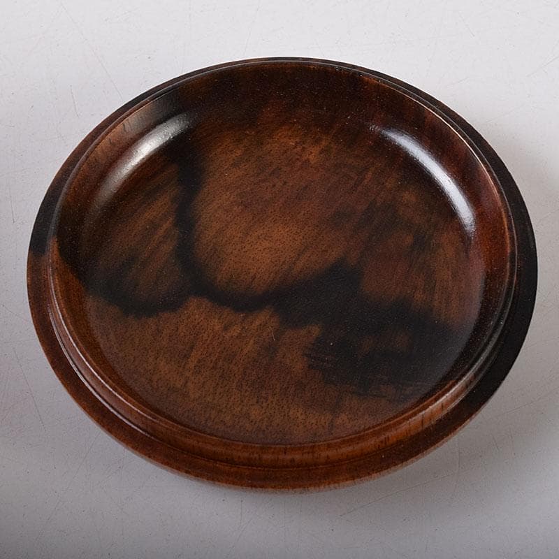 茶道具　中林星山造　黒柿　時鳥蒔絵　香合　共箱　V　7901