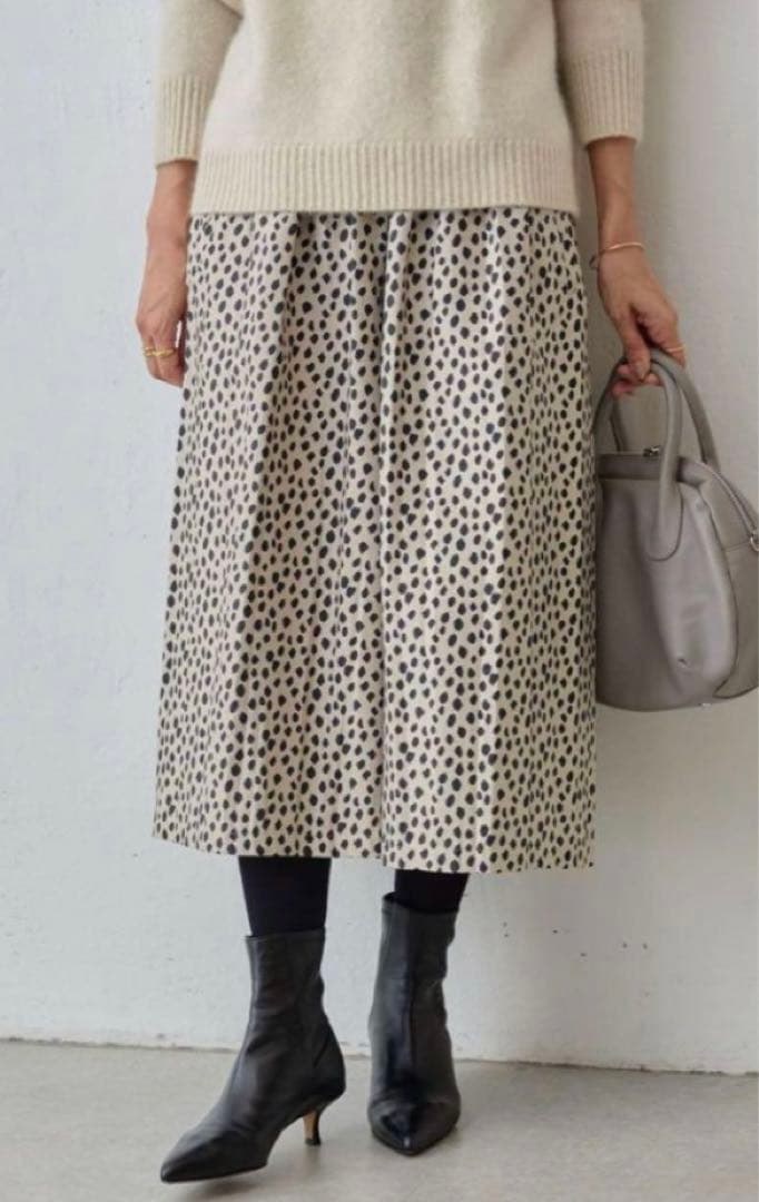 BEARDSLEY ジャガードキュロット レオパード