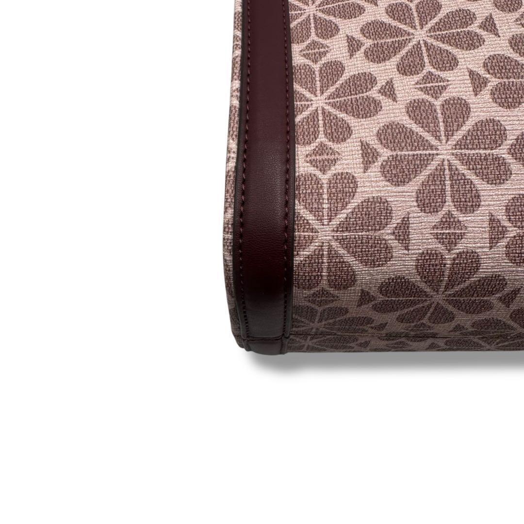 極美品 ケイトスペード ジャガード トートバッグ フラワー 2way