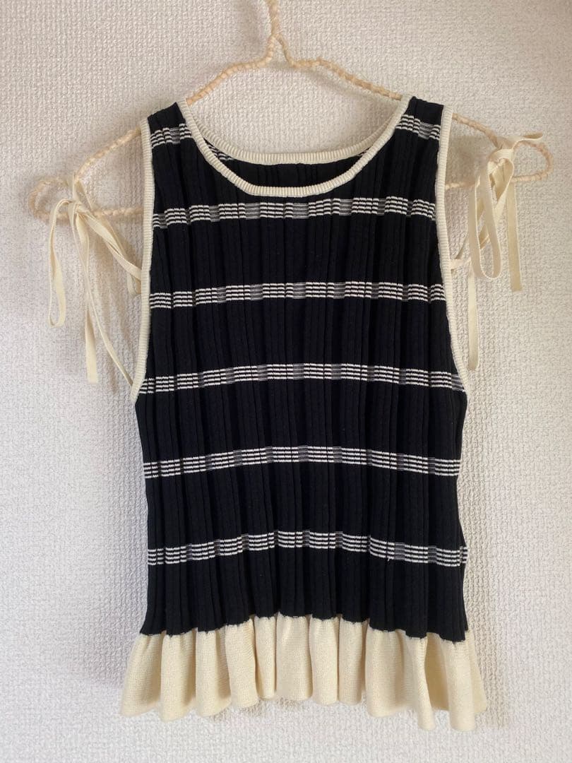 トップス MEDI PURIPURI SHORT KNIT TOP/AMERI