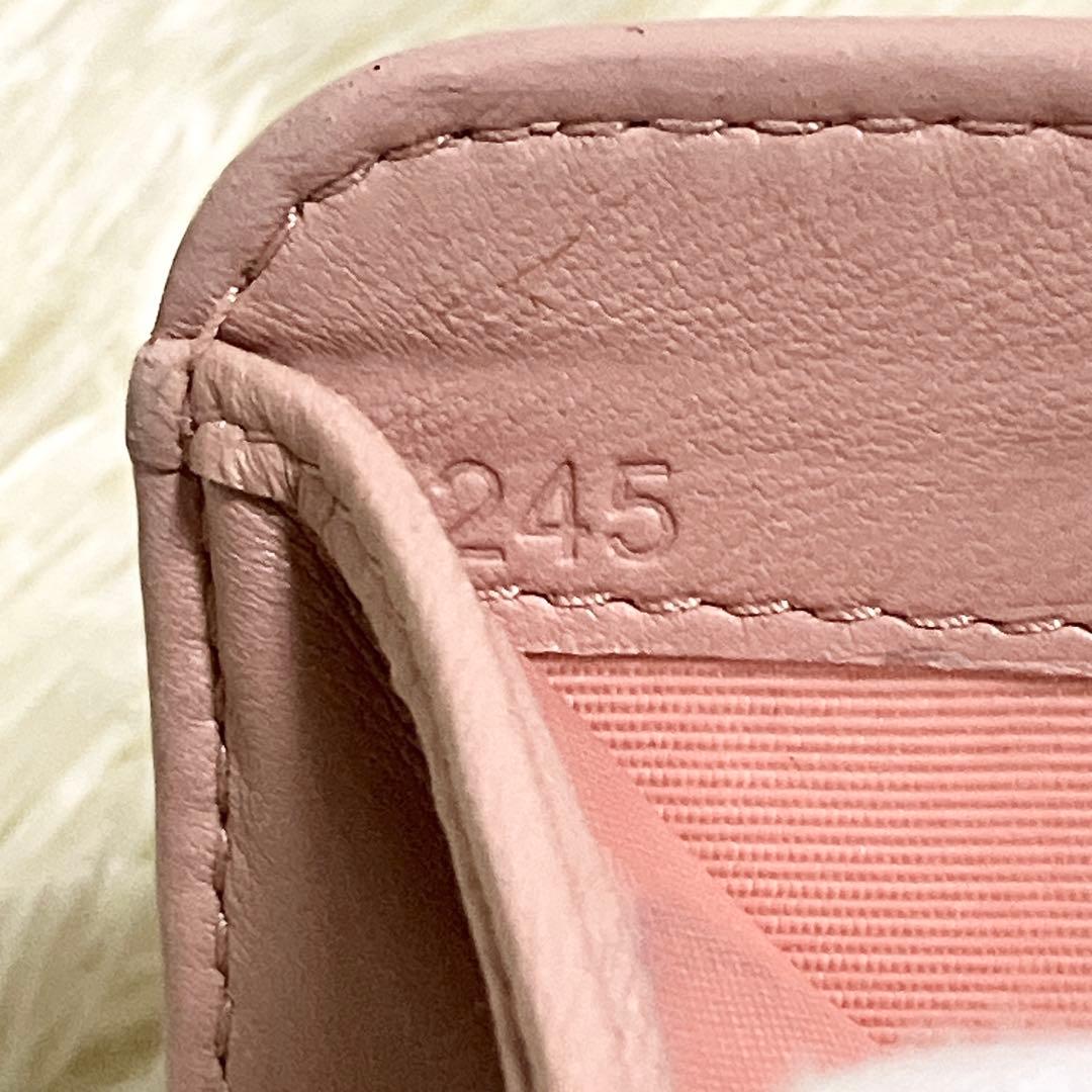 【美品】MIU MIU ナッパインプントゥーレ ラウンドファスナー ピンク