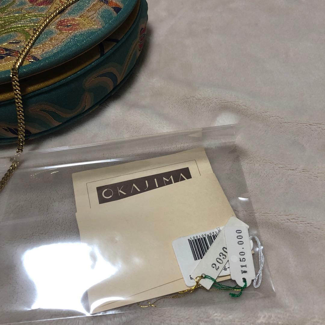 希少　岡重謹製 OKAJIMA 京友禅 金彩 唐花 葡萄唐草 正絹　シルク