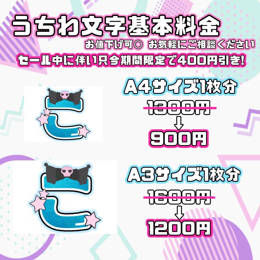 グリッター風 連結うちわ文字 文字パネル うちわ文字 ネームボード オーダー