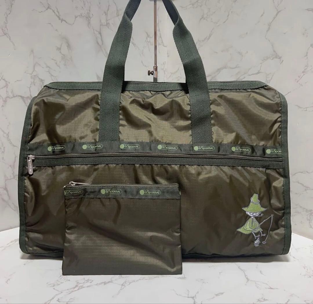 レスポートサック ムーミン ボストンバッグ オリーブグリーン