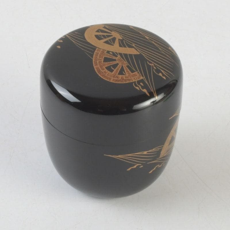 茶道具 輪島塗 平野桂山作 源氏車蒔絵 中棗 共箱 V 9252 - メルカリ