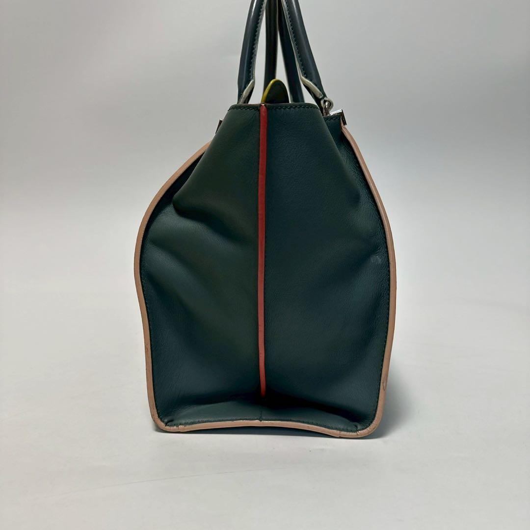 r97【美品】保存袋付　フェンディ　レザー　トロワジュール　2wayショルダー.