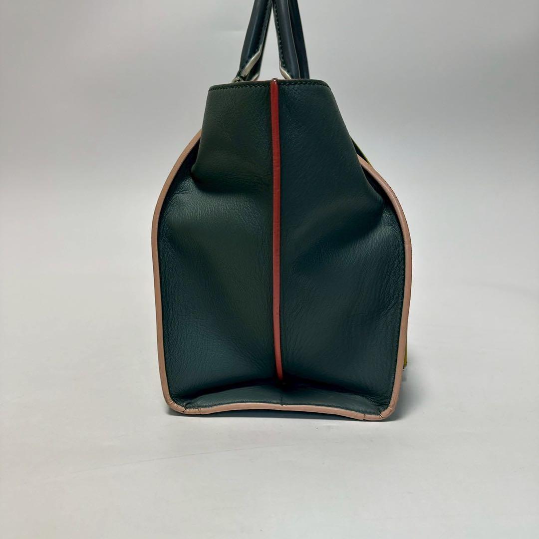 r97【美品】保存袋付　フェンディ　レザー　トロワジュール　2wayショルダー.