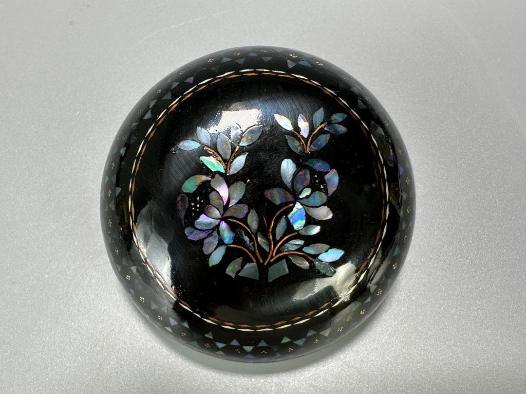 中国螺鈿香合　蓋物　香道具