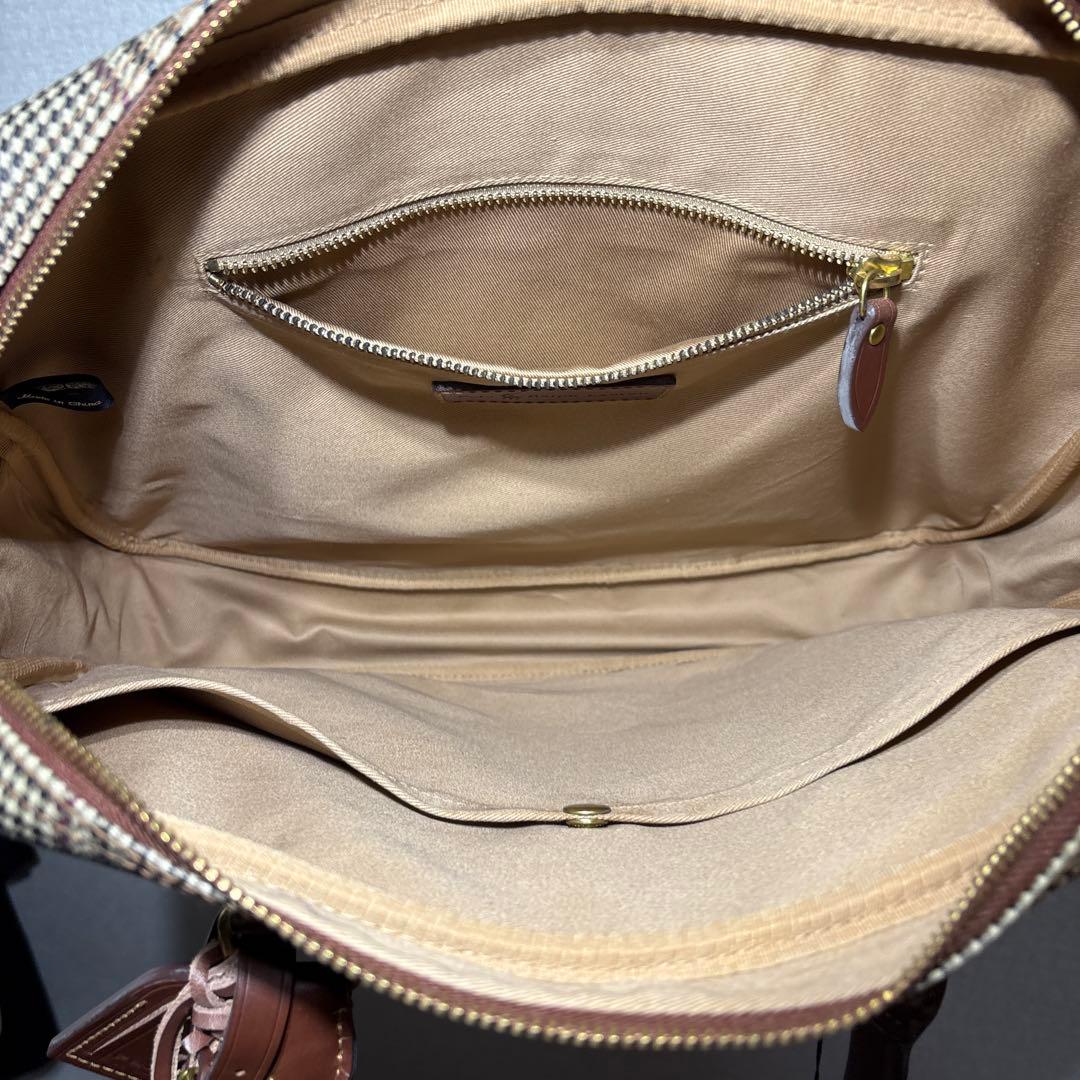 未使用　ポロラルフローレン　ビジネスバッグ　千鳥格子　フリーケース